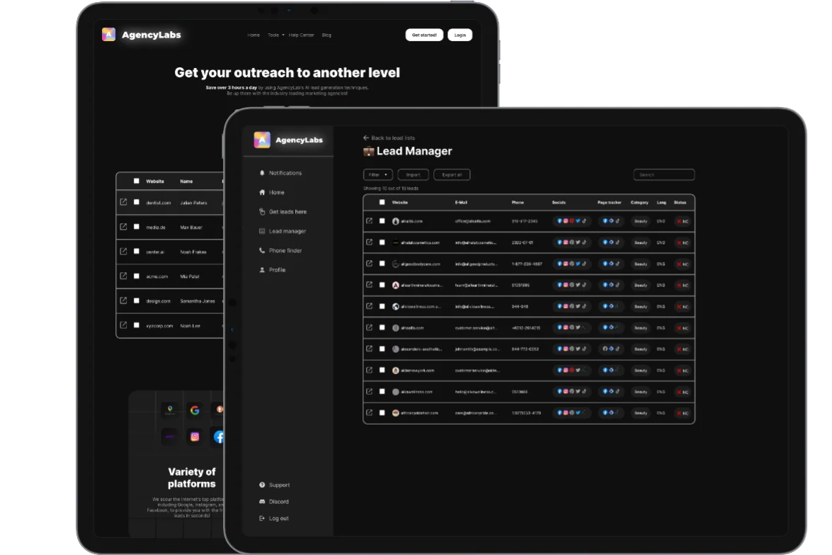 AgencyLabs Website Screenshot